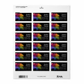 🌈Technicolor Love – Regenboog Lelie Adreslabel Etiket (Full Sheet)