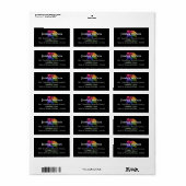 🌈Technicolor Love – Regenboog Lelie Adreslabel Etiket (Full Sheet)