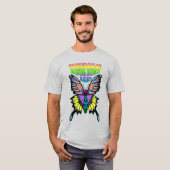 Technicolor Motor Home Band Psychedelic Butterfly T-shirt (Voorkant volledig)
