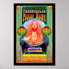 Technicolor Motor Home Band Rock Art Poster