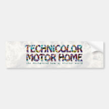 Technicolor Motor Home Bumpersticker