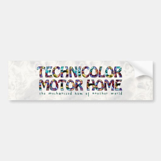 Technicolor Motor Home Bumpersticker (Voorkant)