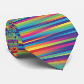 Technicolor stroken  stropdas (Opgerold)