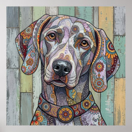Technicolor Trouw: Ingewikkelde patroon Honden Kun Poster