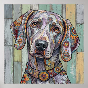 Technicolor Trouw: Ingewikkelde patroon Honden Kun Poster
