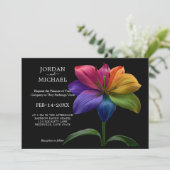 🌈 Technicolor Vows Wedding Kaart (Staand voorkant)