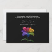 🌈 Technicolor Vows Wedding Kaart (Achterkant)