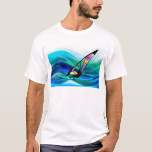 Technicolor Windsurfer in een tyfoon T-shirt