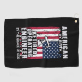 Technicus-Amerikaans stuurmachinist in ruste Golfhanddoek (Horizontaal)