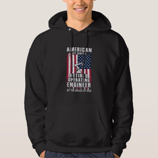 Technicus-Amerikaans stuurmachinist in ruste Hoodie (Voorkant)