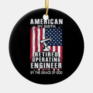 Technicus-Amerikaans stuurmachinist in ruste Keramisch Ornament