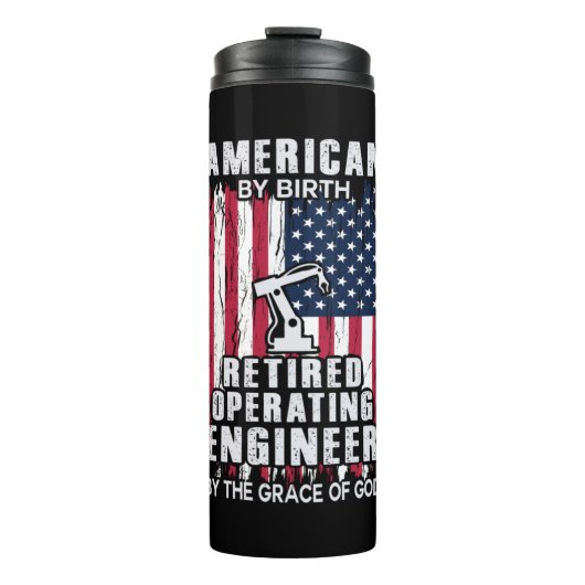 Technicus-Amerikaans stuurmachinist in ruste Thermosbeker (Voorkant)