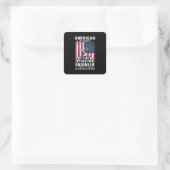 Technicus-Amerikaans stuurmachinist in ruste Vierkante Sticker (Tas)