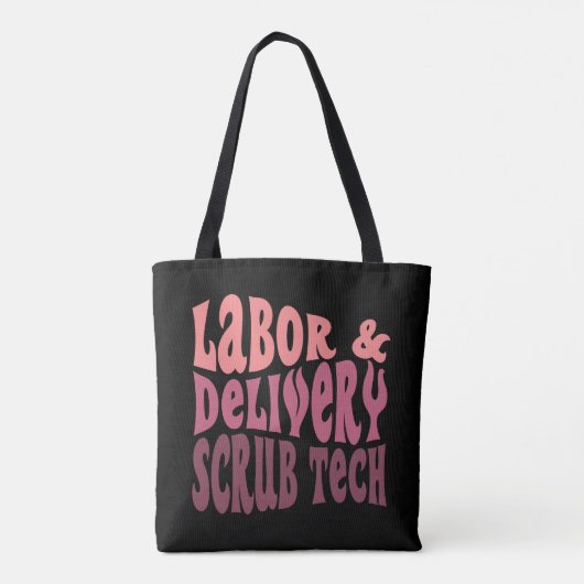 Technicus chirurg bij technici met de werkplek en  tote bag (Achterkant)