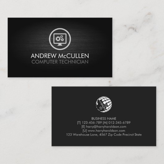 Technicus Computerreparatie Visitekaartje (Voorkant / Achterkant)