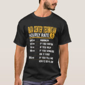 Technicus datacenter uurtarief Data Center Tec T-shirt (Voorkant)