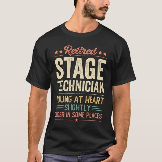 Technicus in het fase van pensionering t-shirt (Voorkant)
