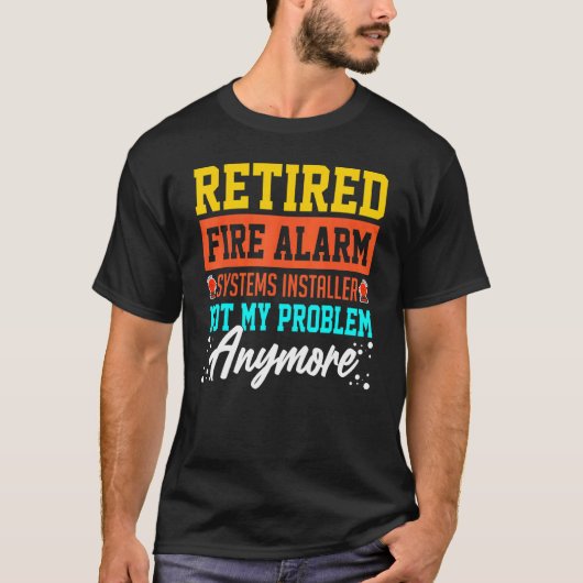 Technicus in huis van technicus voor brandalarm t-shirt (Voorkant)