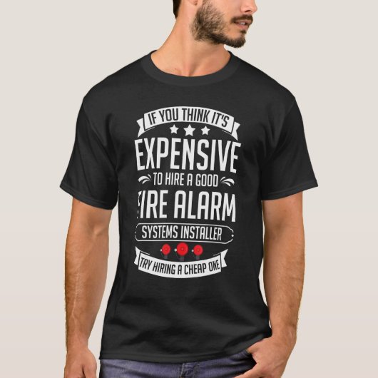 Technicus in huis van technicus voor brandalarm t-shirt (Voorkant)