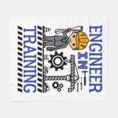 Technicus in trainingsborden STEM Fleece Deken (Voorkant (Horizontaal))