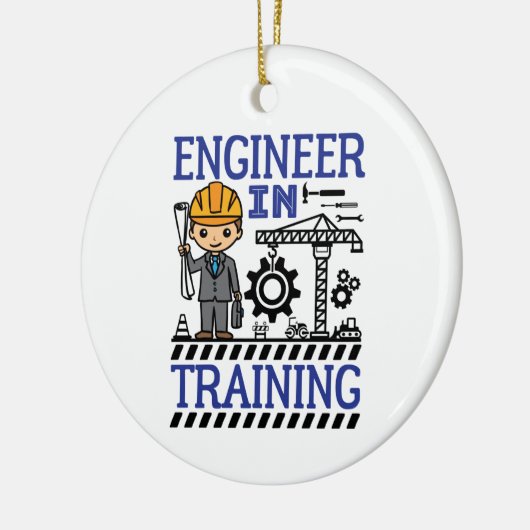 Technicus in trainingsborden STEM Keramisch Ornament (Links)