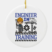 Technicus in trainingsborden STEM Keramisch Ornament (Achterkant)