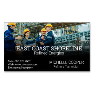 Technicus ingenieurs   Olie raffinaderij Magnetisch Visitekaartje
