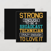Technicus is zo gek dat hij een omroeptechnicus is kaart (Voorkant / Achterkant)