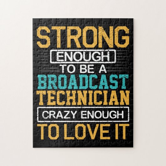 Technicus is zo gek dat hij een omroeptechnicus is legpuzzel (Verticaal)