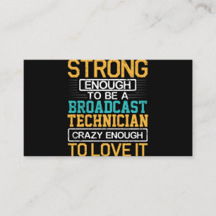 Technicus is zo gek dat hij een omroeptechnicus is visitekaartje