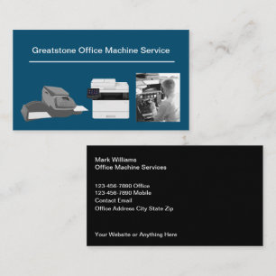 Technicus kantoormachine reparatieservice visitekaartje