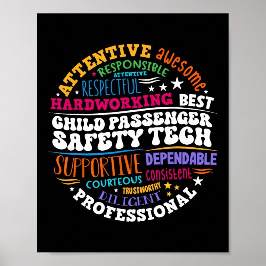 Technicus kinderzitgordel veiligheid poster (Voorkant)