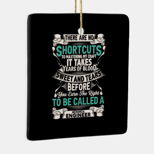 Technicus Mechanical Engineer Keramisch Ornament (Rechts)