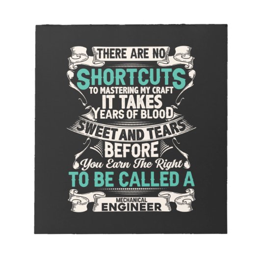 Technicus Mechanical Engineer Notitieblok (Voorkant)