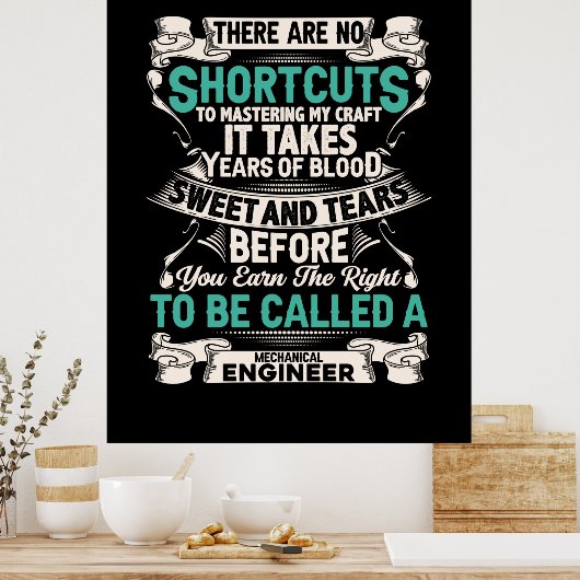 Technicus Mechanical Engineer Poster (Keuken)