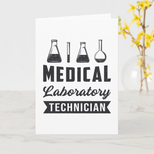 Technicus medisch laboratorium Funny Lab Tech Gift Kaart (Gele Bloem)
