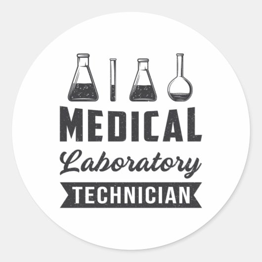 Technicus medisch laboratorium Funny Lab Tech Gift Ronde Sticker (Voorkant)