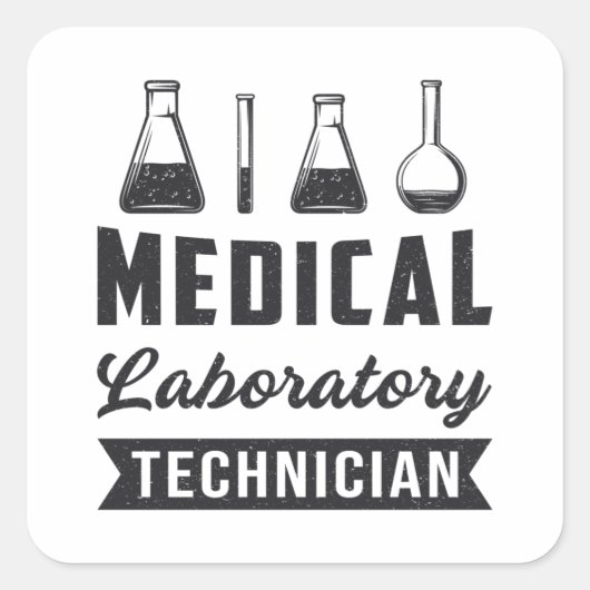 Technicus medisch laboratorium Funny Lab Tech Gift Vierkante Sticker (Voorkant)