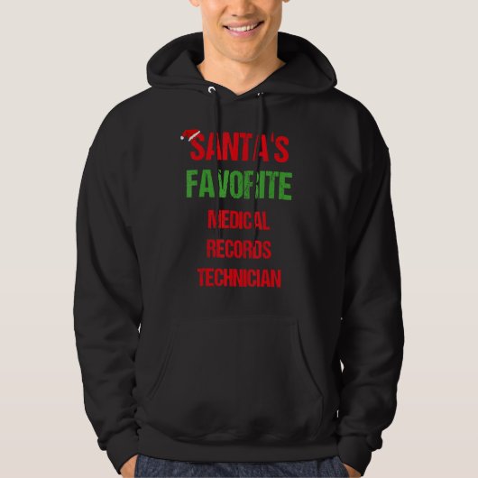Technicus medische dossiers Funny Pajama Kerstmis Hoodie (Voorkant)