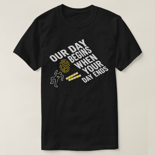 Technicus misdaadscène onderzoeker t-shirt (Design voorkant)