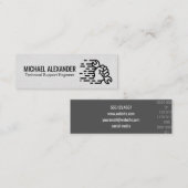 technicus | Moersleutel in de hand Mini Visitekaartje (Voorkant / Achterkant)