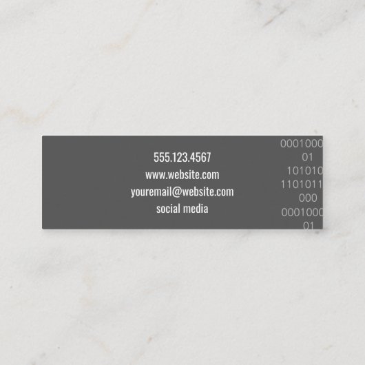 technicus | Moersleutel in de hand Mini Visitekaartje (Achterkant)