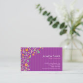 Technicus Nail - Paars thema Natuur Visitekaartje (Staand voorkant)