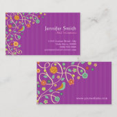 Technicus Nail - Paars thema Natuur Visitekaartje (Voorkant / Achterkant)