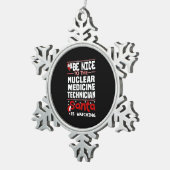 Technicus op het gebied van nucleaire geneeskunde tin sneeuwvlok ornament (Rechts)