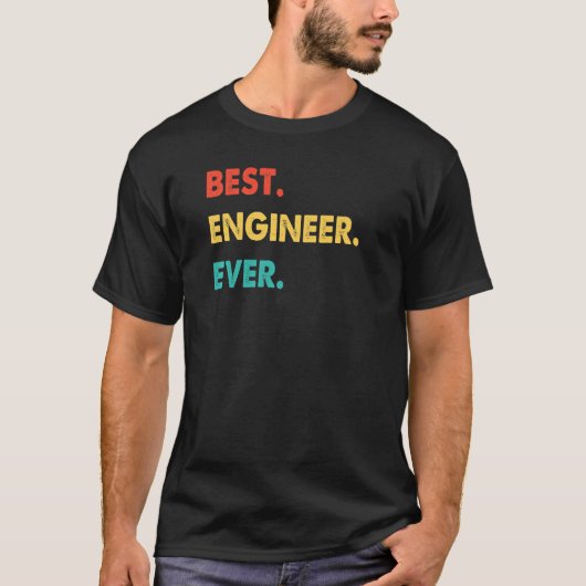 Technicus Proces Retro Beste ingenieur ooit T-shirt (Voorkant)