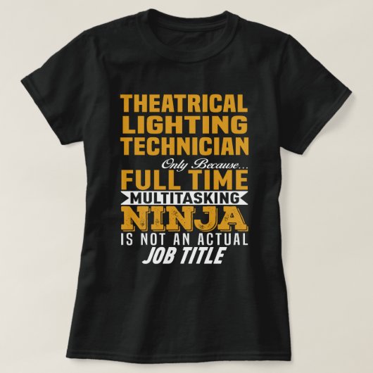 technicus theaterverlichting t-shirt (Design voorkant)
