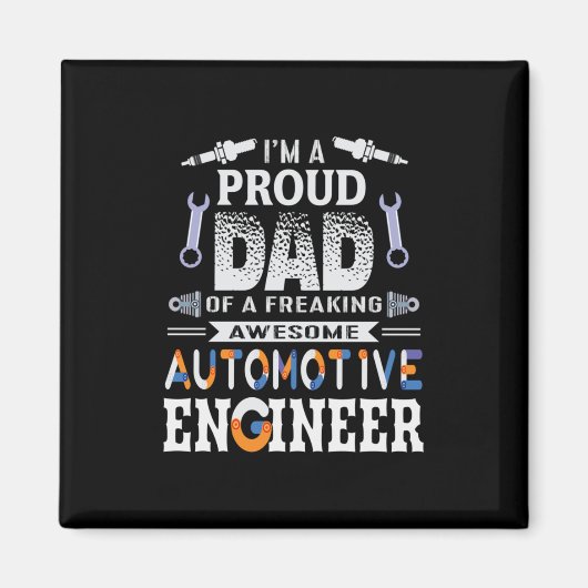 Technicus vader van een autoingenieur magneet (Voorkant)