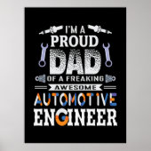 Technicus vader van een autoingenieur poster (Voorkant)