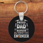 Technicus vader van een autoingenieur sleutelhanger (Voorkant)
